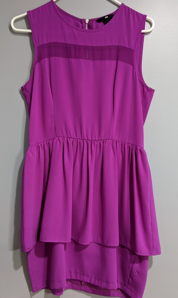 H&m purple peplum dress